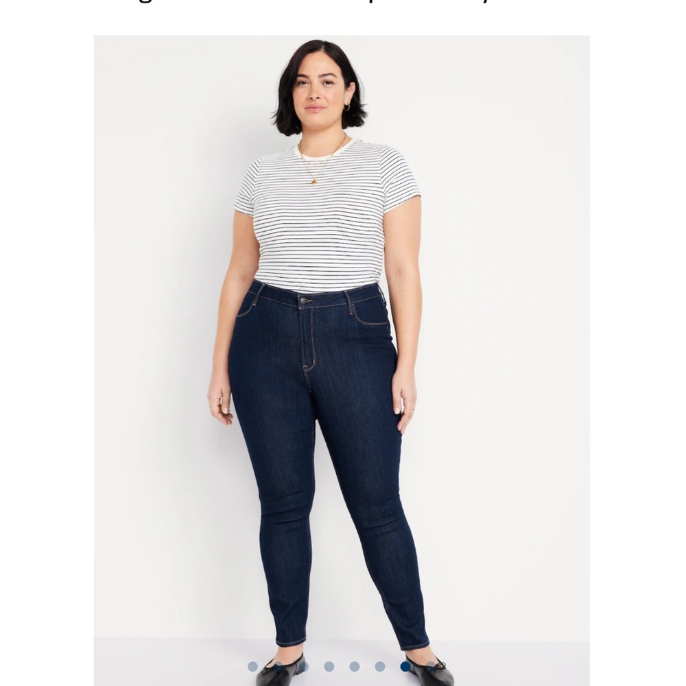 Old Navy High-Waisted Wow Super-Skinny Jeans Indigo NWT 14 long